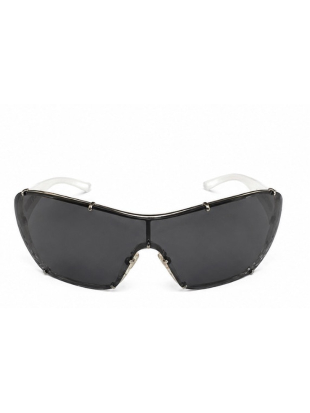 NWOT Women's Versace Black & White Shield Sunglasses - Picture 2 of 5